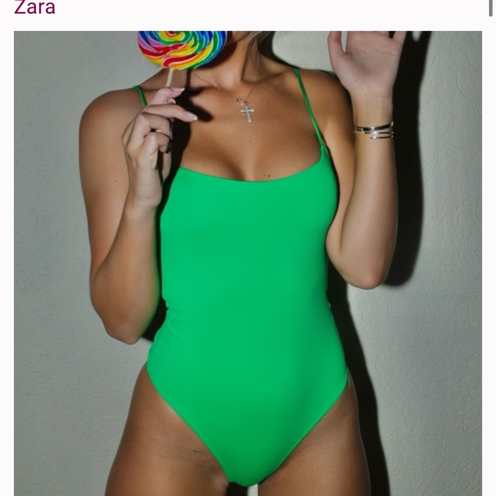 Zara Green Bodysuit Sleek One Piece
